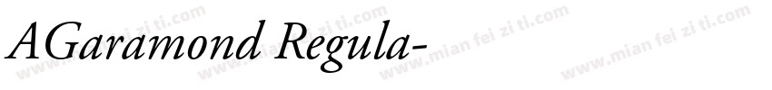 AGaramond Regula字体转换
